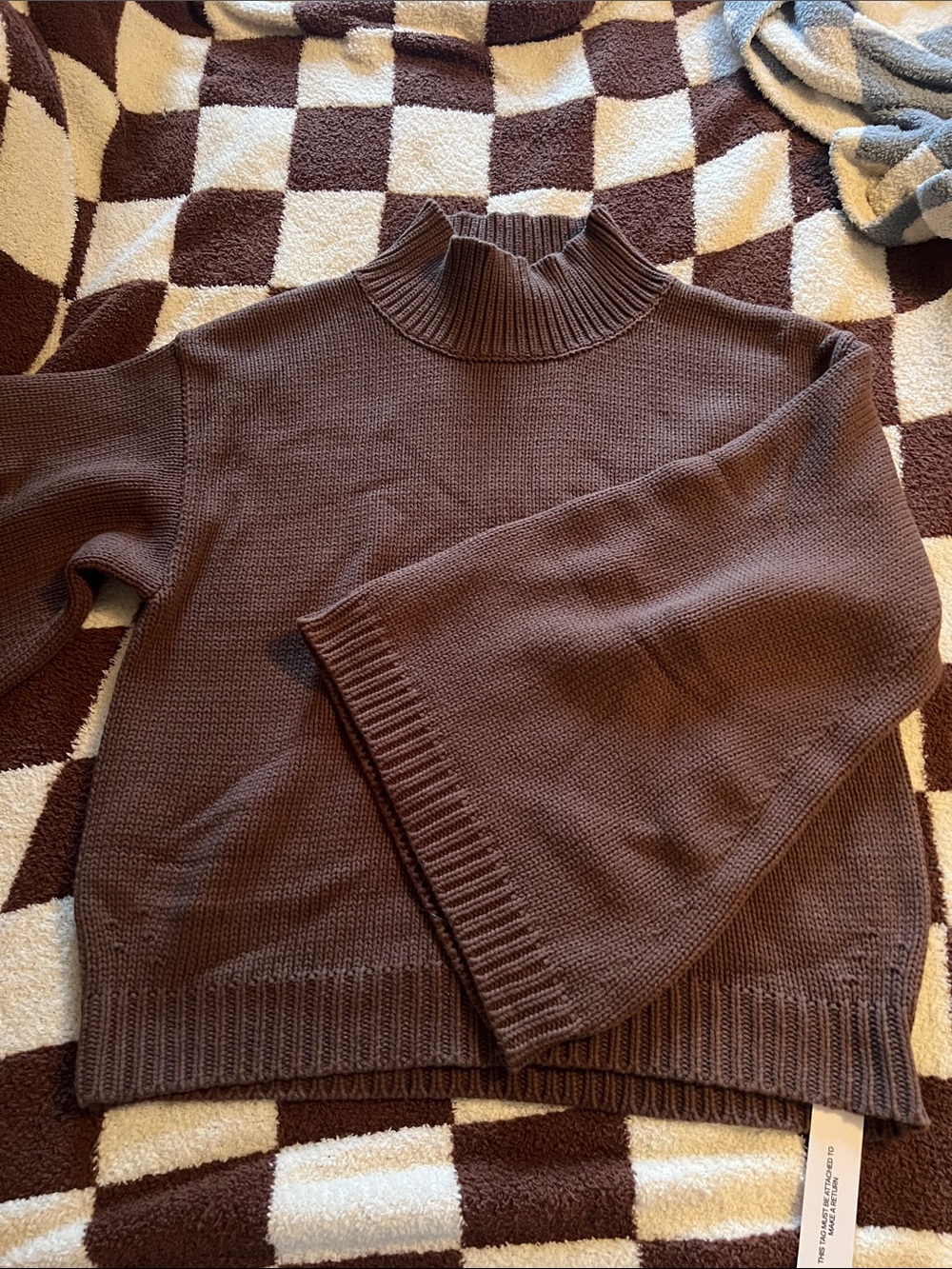 Princess Polly Chocolate Brown Turtleneck Sweater